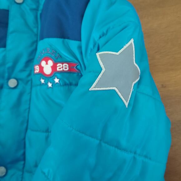DISNEY store Boys/kids blue Mickey mouse hood/long sleeve down Jacket size 4 EUC - Picture 5 of 12